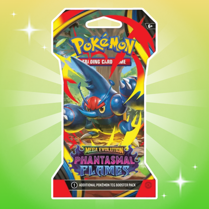 1x Pokémon Phantasmal Flames Sleeved Booster Englisch – 10 Zufällige Karten pro Pack