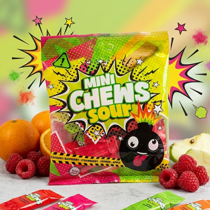Fundiez Mini Chews Sour Saure Frucht-Kaubonbons 175g