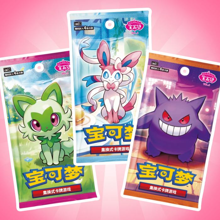Pokémon TCG Gem Pack Badge Set 2026 Simplified Chinese – 3 Boosterpacks, Badge & exklusive Holo Promo