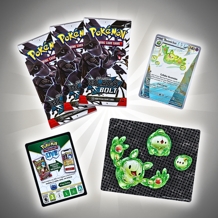 Pokémon Black Bolt Sticker Collection | Englisch | 3 Booster + Promokarte + Sticker