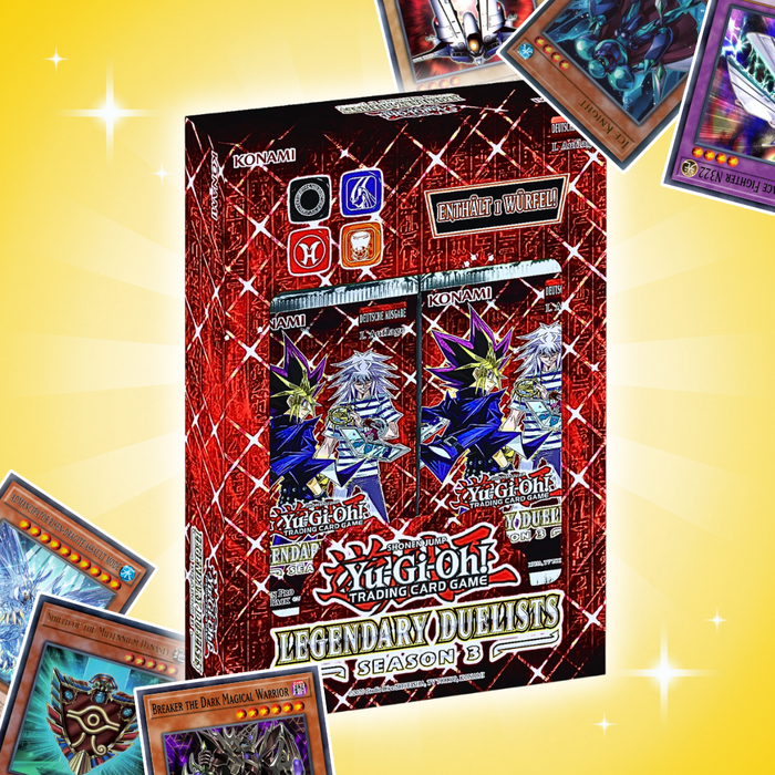Yu-Gi-Oh! Legendary Duelists: Season 3 | Einzelbox | Deutsch | 2 Booster + Würfel + Secret Rare