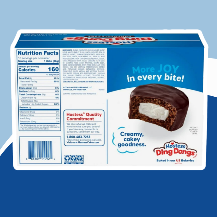 Hostess Ding Dongs – Family Pack | 16 Schokoladenkuchen | 576 g