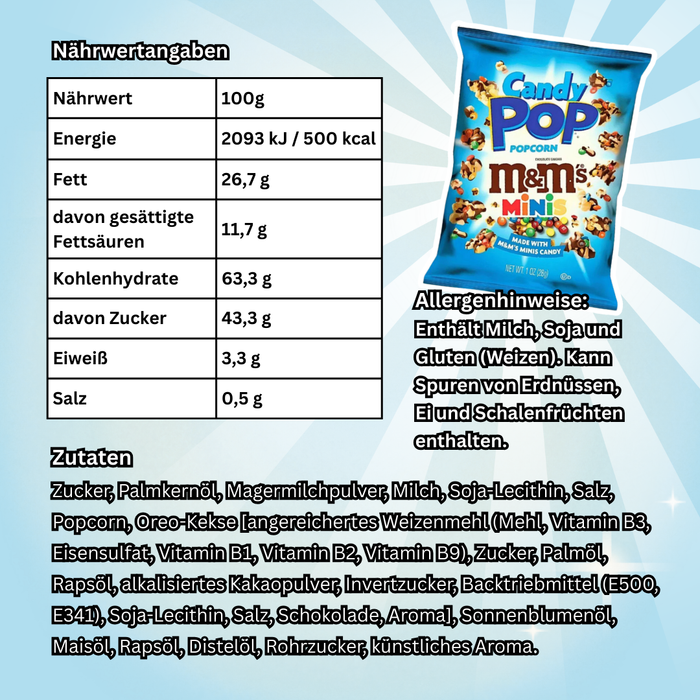 Candy Pop Popcorn M&M’s Minis – 3er Pack – 3×28 g