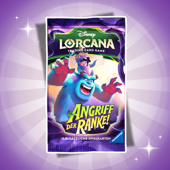 3x Disney Lorcana Set 13 Angriff der Ranke! Booster Deutsch – 3 Boosterpacks mit je 12 Karten