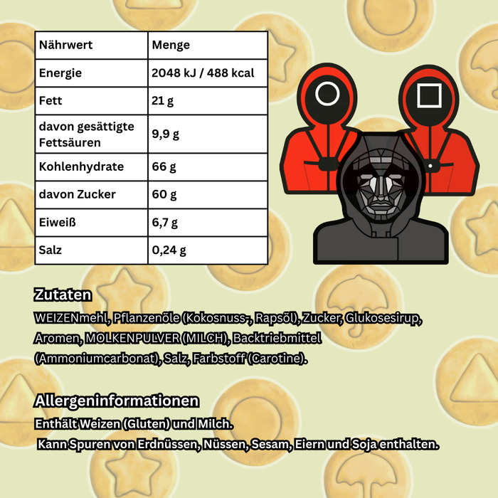 Yummer’s Squid Game Dalgona Biscuits Butter – Butterkekse im Squid-Game-Stil | 140 g