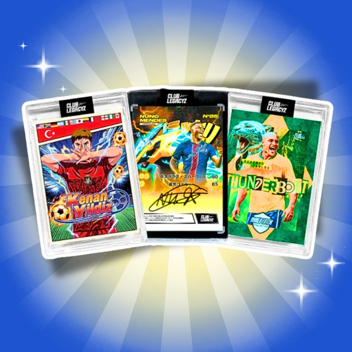 Club Legacyz Icons World Heroes 4th Edition Mini Box – 1 nummerierte Karte im Slab