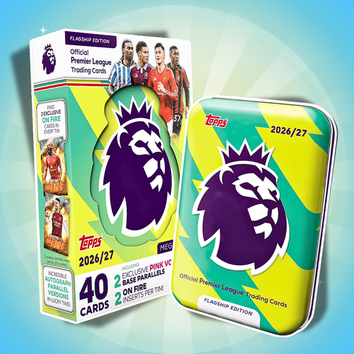 Topps Flagship Premier League Trading Cards 2026/2027 Mega Tin – Zufälliges Design, 40 Karten