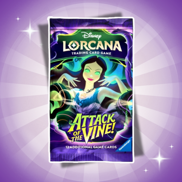 3x Disney Lorcana Set 13 Attack of the Vine! Booster Englisch – 3 Boosterpacks mit je 12 Karten