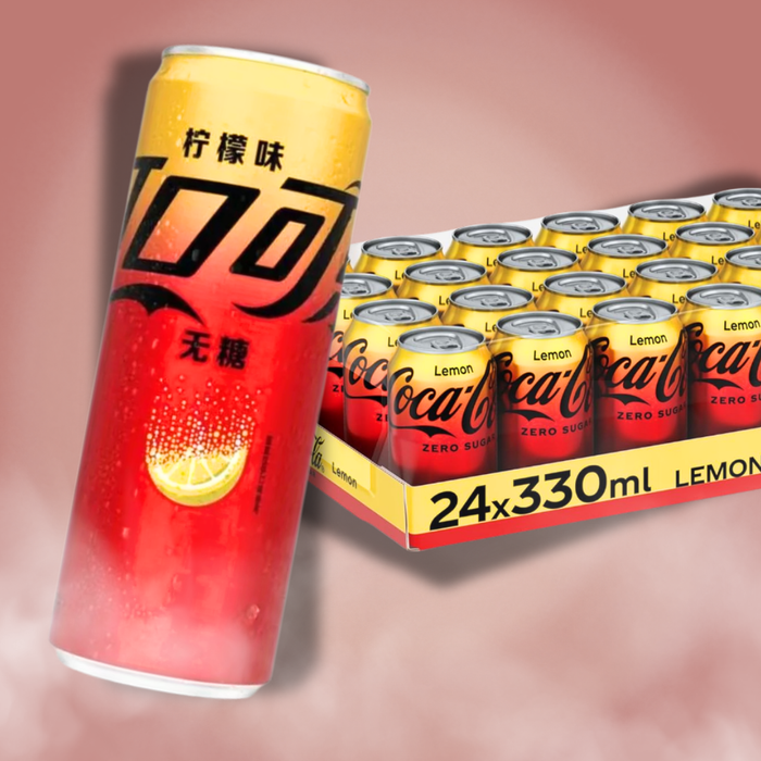 24× Coca-Cola Sugar Free Lemon – Zitronen-Limonade ohne Zucker, 330 ml Dose