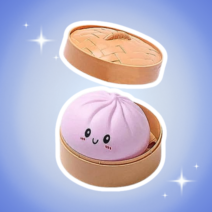 Squishy Squeeze Dumplings Buns mit Box – Anti-Stress Spielzeug 10 cm, Ultra-Weich, Mystery Überraschung für Kinder & Erwachsene