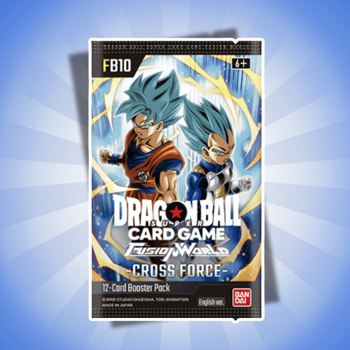 Dragon Ball Super Card Game Fusion World FB10 Cross Force Booster Box Englisch – 24 Boosterpacks