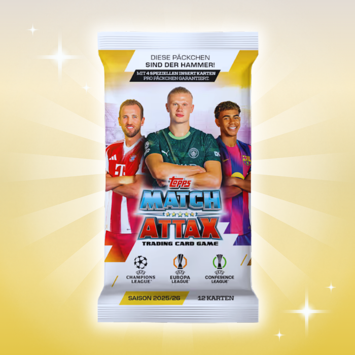 10x UEFA Champions League "MA" Extra Booster 2025/2026 | Topps Sammelkarten