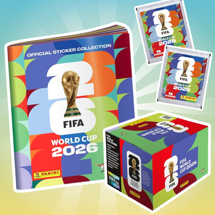 FIFA World Cup 2026 Sammelheft + Display mit 100 Stickerpackungen – Offizielle Sticker Kollektion
