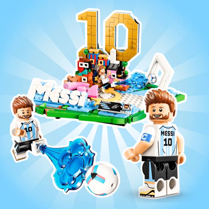 LEGO Editions Lionel Messi – Fußball-Highlights #43011 – 500 Teile mit Minifigur und Sammlerplakette