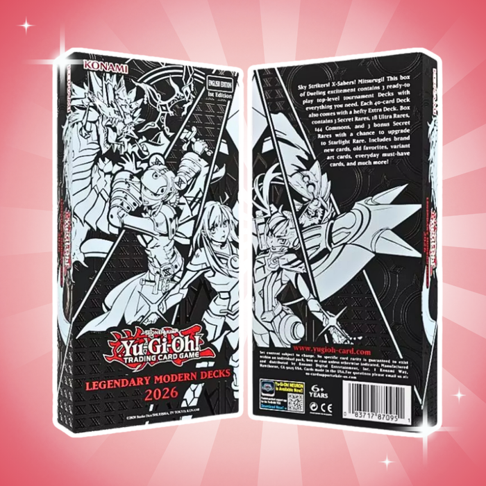 Yu-Gi-Oh! L26D Legendary Modern Decks 2026 Englisch – 3 Spielbereite Decks, Secret Rares & Ultra Rares, TCG Box