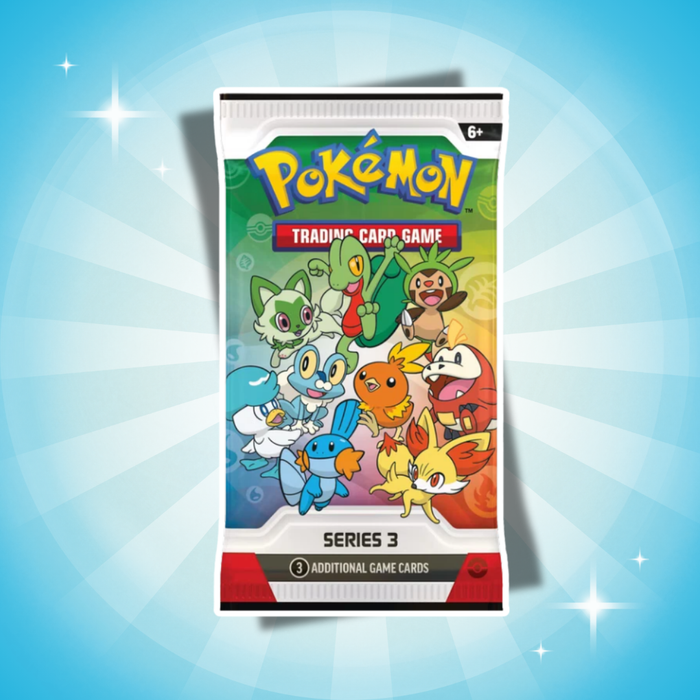 Pokémon First Partner Illustration Collection Series 3 – 3 Promokarten + 2 Boosterpacks Englisch