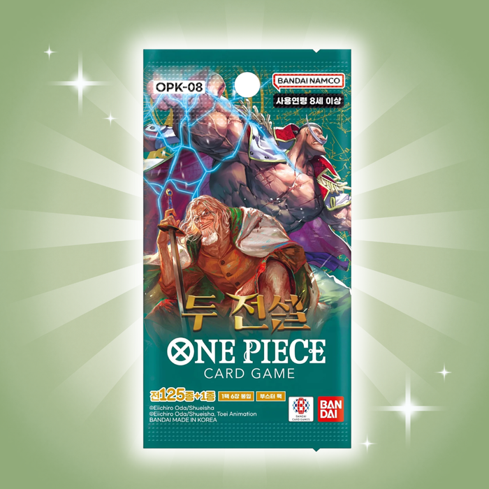 Bandai One Piece OP-08 Two Legends Booster Display | Koreanische Version | 24 Booster | 6 Karten pro Pack