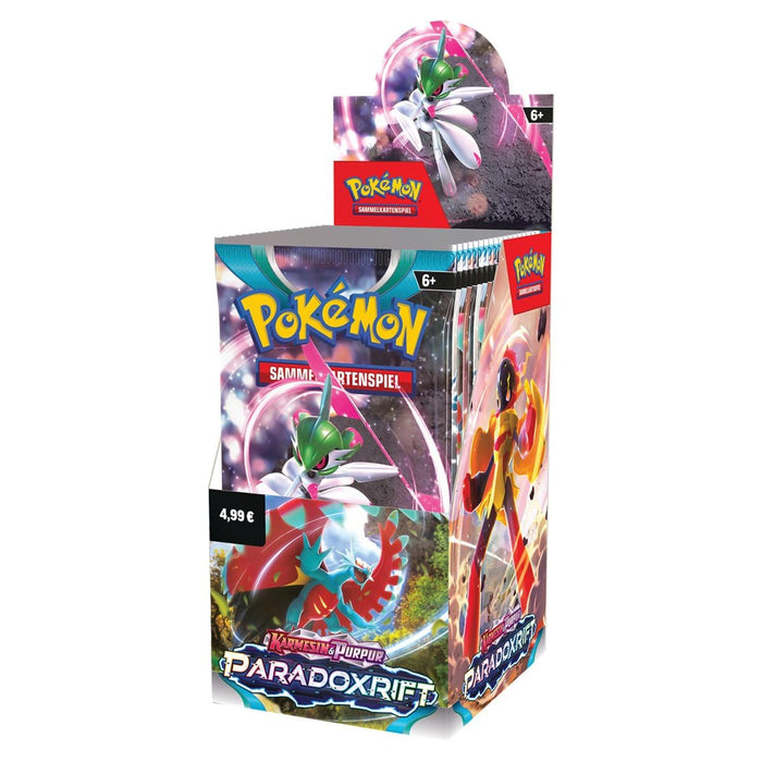 Paradox Rift Pokémon Karmesin & Purpur | Display mit 18 Booster Packs | 180 Karten | Deutsch