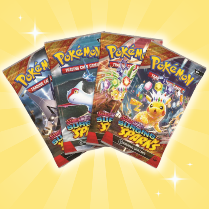 Pokémon Scarlet & Violet – Surging Sparks Booster Pack (EN) | 1x Englisches Booster | 10 Sammelkarten