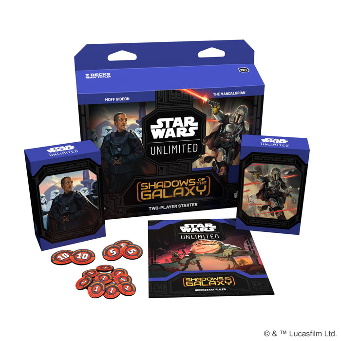 Fantasy Flight Games Star Wars: Unlimited TCG Shadows of The Galaxy Zwei-Spieler-Starter – Schnelles Trading Card Game für Kinder und Erwachsene, Alter 12+, 2+ Spieler, 20 Minuten, Englisch