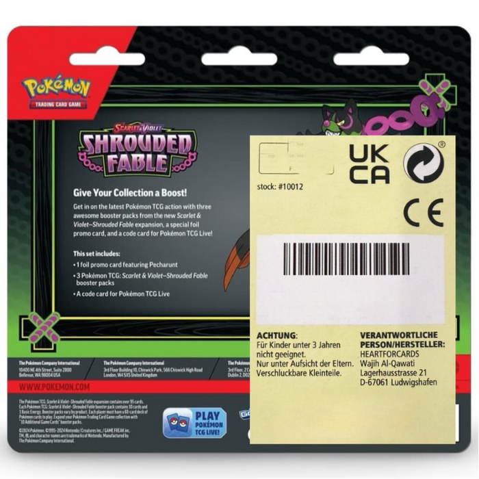 Pokémon Scarlet & Violet 6.5 – Shrouded Fable 3 Booster Blister | Englisch