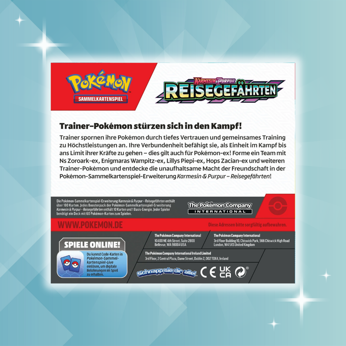 Pokémon Karmesin & Purpur – Reisegefährten Booster Display | 36 Booster | Deutsch