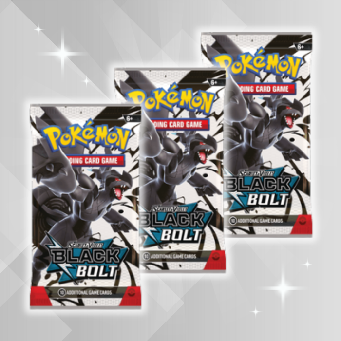 3x Pokémon Black Bolt Booster Pack | Englisch | 3x Original TCG Booster