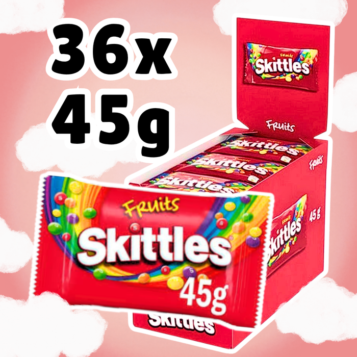 36x x Skittles Original Fruits Bonbons – 36 x 45 g – Fruchtige Kaubonbons im Multipack