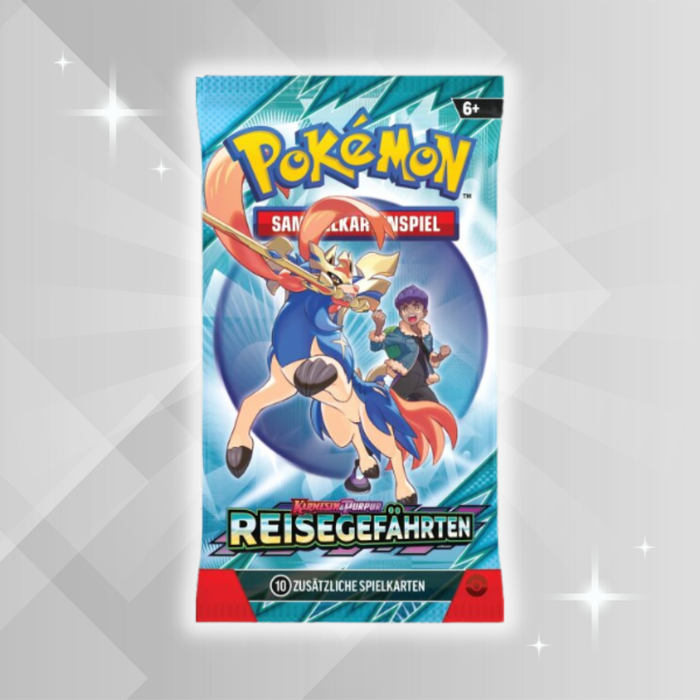 1x Pokémon Karmesin & Purpur – Reisegefährten Booster Pack | Deutsch | 1x Original TCG Booster