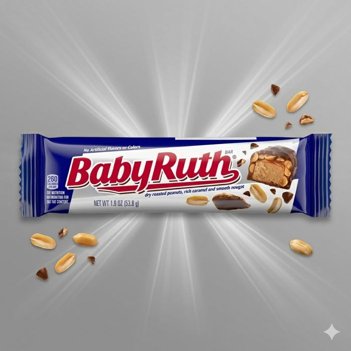 Baby Ruth Schokoladenriegel (59,9g) – Erdnuss, Karamell & Fudge