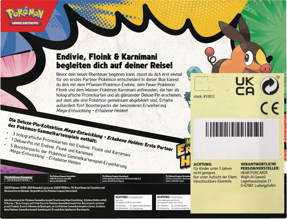 Pokémon Erhabene Helden Deluxe Pin Kollektion | Deutsch | 5 Booster + Pin