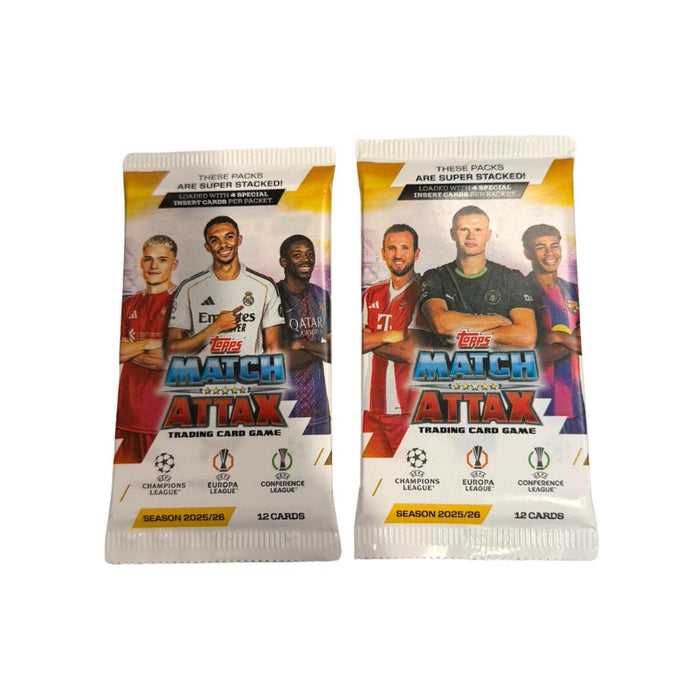 Topps UEFA Champions League 2025/26 Trading Cards – 2 Booster Packs (Erscheinung: 19.09.2025) | 12 Karten pro Booster | Offizielle Panini Kollektion