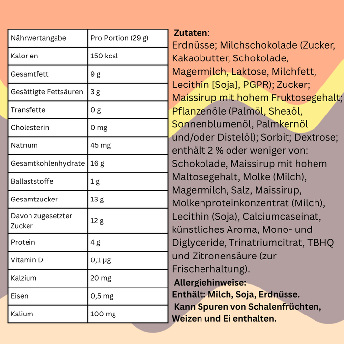 18x Reese’s Nutrageous Schoko-Erdnussbutter Riegel (18x47g) | Milchschokolade mit Erdnussbutter, Karamell & Erdnüssen | Original aus den USA