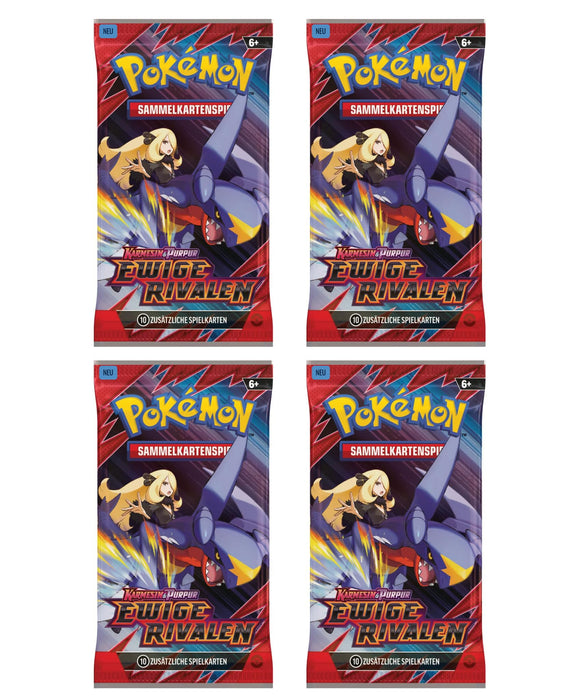 Pokémon Karmesin & Purpur 10: Ewige Rivalen – 4x Boosterpack (Deutsch) – Original Erweiterung KP10