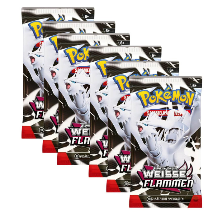 Pokémon TCG – Karmesin & Purpur „Weiße Flammen“ Booster Bundle (Deutsch) – 6× Boosterpacks
