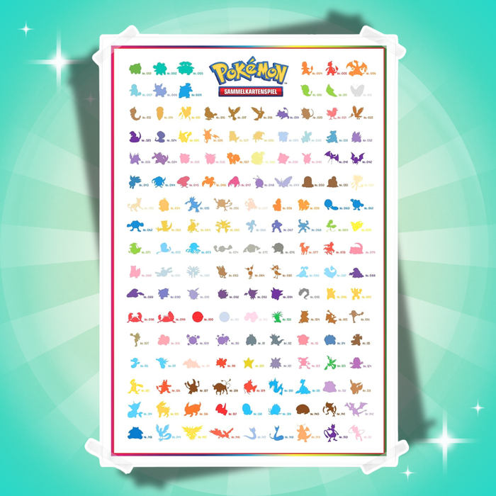 Pokémon Karmesin & Purpur 151 Poster Box Englisch – 3 Booster + Promokarte + Poster
