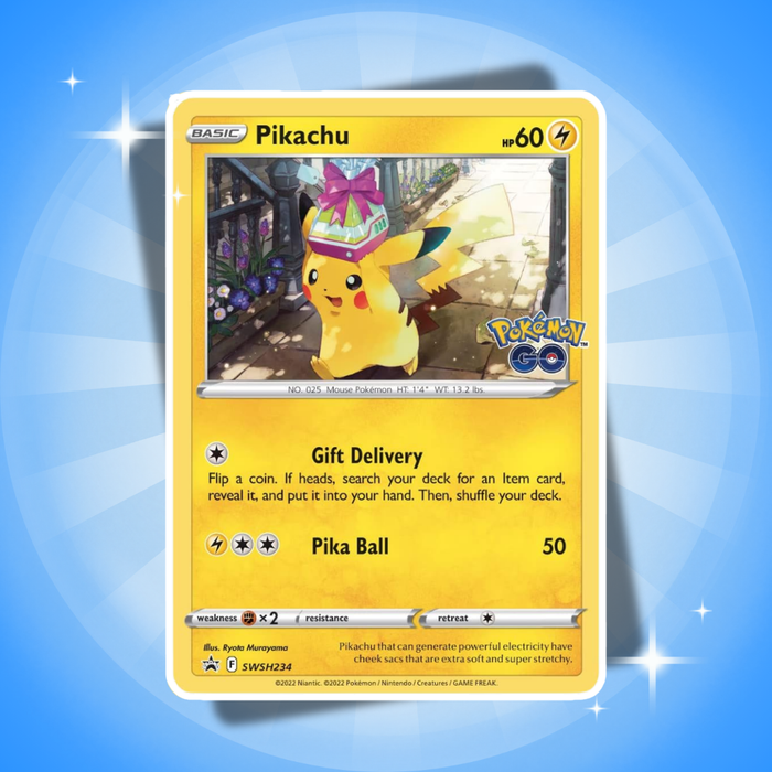 Pokémon GO Pikachu Tin-Box Deutsch – 4 Booster + 2 Holo-Karten + Sticker
