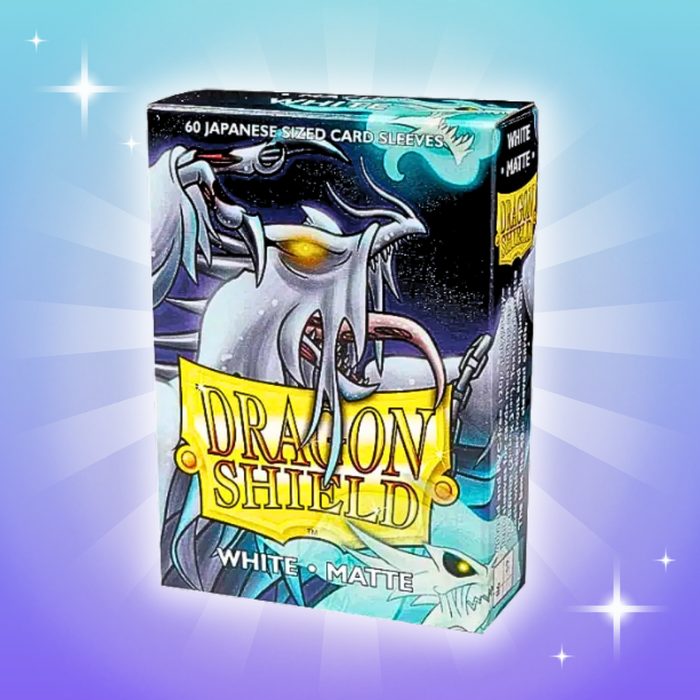 Dragon Shield Kartenhüllen – Weiß, Matt, Japanische Größe, 60 Stück pro Packung