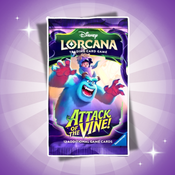 3x Disney Lorcana Set 13 Attack of the Vine! Booster Englisch – 3 Boosterpacks mit je 12 Karten