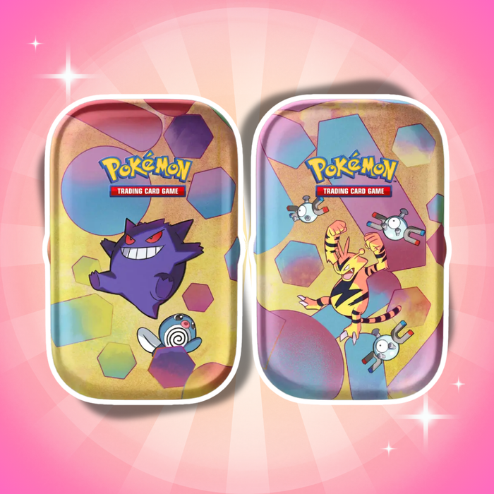 Pokémon Karmesin & Purpur 151 Mini Tin Display Englisch – 10 Mini Tins mit je 2 Boosterpacks