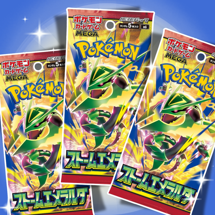 3x Pokémon Storm Emerald Japanisch Booster 3er Pack – 3 Booster à 5 Karten