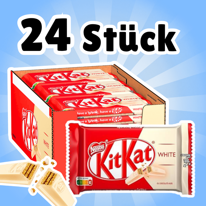 24× KitKat White – Weiße Schokolade mit knuspriger Waffel – 24×41,5 g