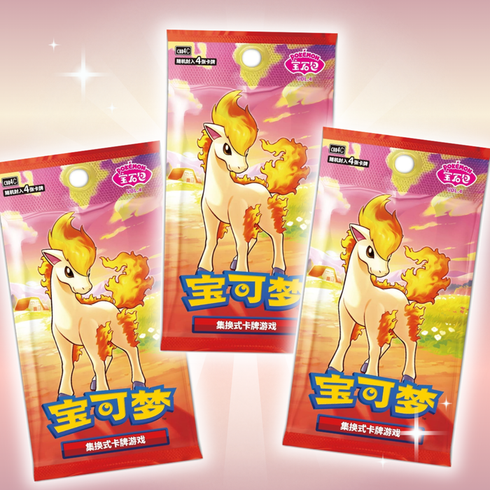 Pokémon Gem Pack 4 Booster Box Display (CBB4C) | Chinesische Version | Pokémon TCG Sammelkarten Display