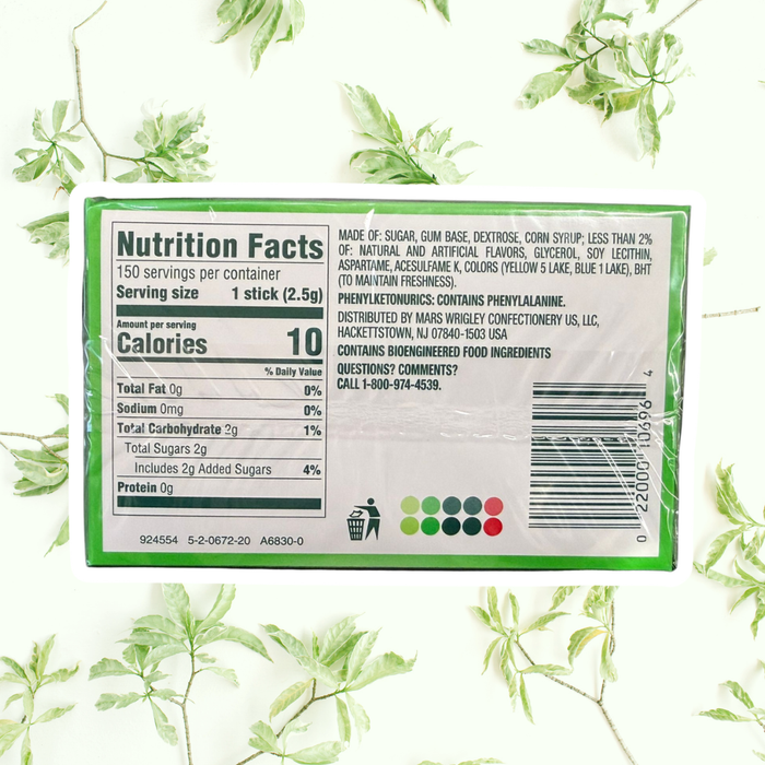 1x Wrigley’s Spearmint Chewing Gum – 15 Sticks – 1 Packung