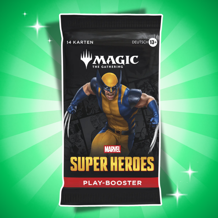 Magic: The Gathering | Marvel Super Heroes Prerelease Pack Deutsch – 6 Play Booster + Foil-Karte