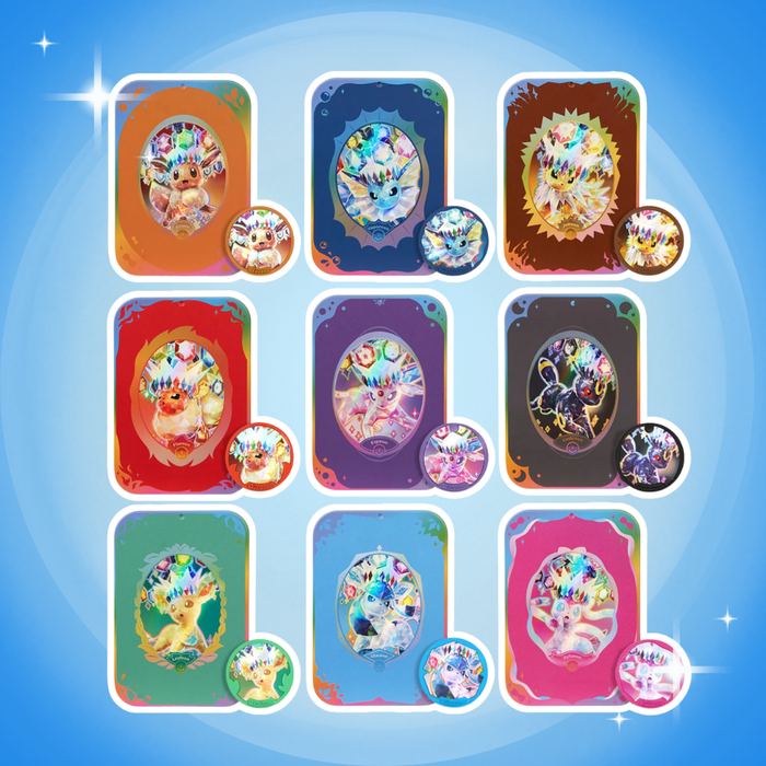 Pokémon Terastal Grand Gathering Tin Box CSV9.5 Chinesisch – 2 Booster + Magnetische Eeveelution-Münze