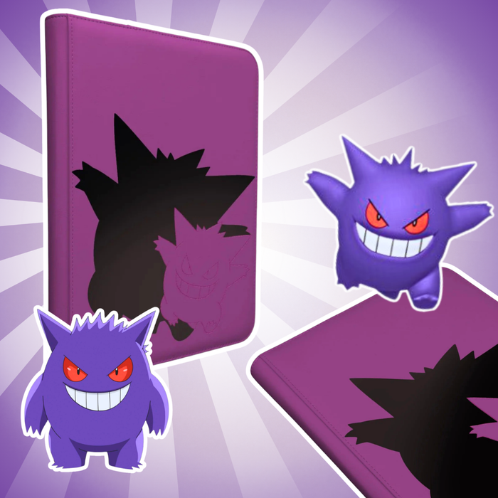 Pokémon Elite Gengar 9-Pocket Zippered PRO-Binder – Premium Kartenordner für 360 Karten mit Reißverschluss