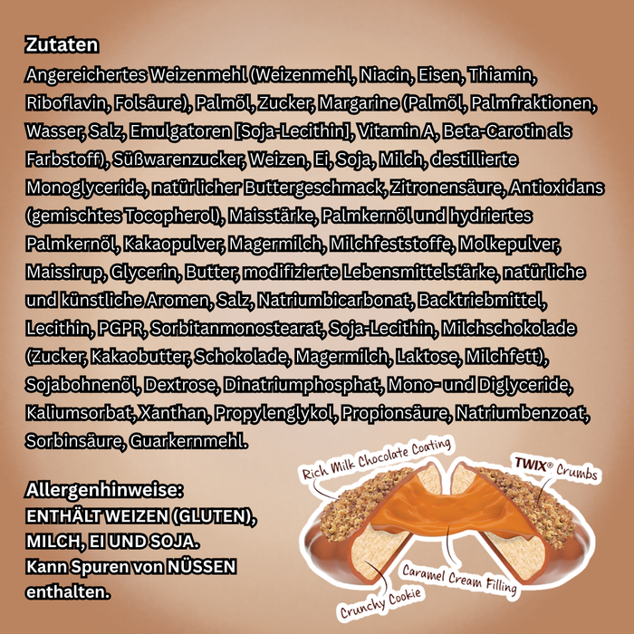 1x CakeBites Filled Twix Cookies mit Karamell & Schokolade (60g)
