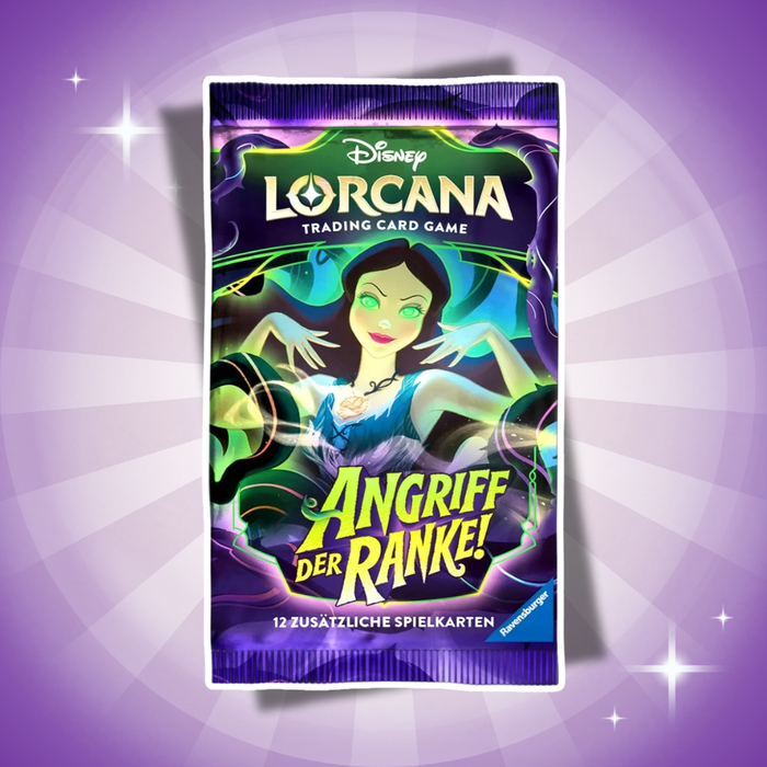 3x Disney Lorcana Set 13 Angriff der Ranke! Booster Deutsch – 3 Boosterpacks mit je 12 Karten