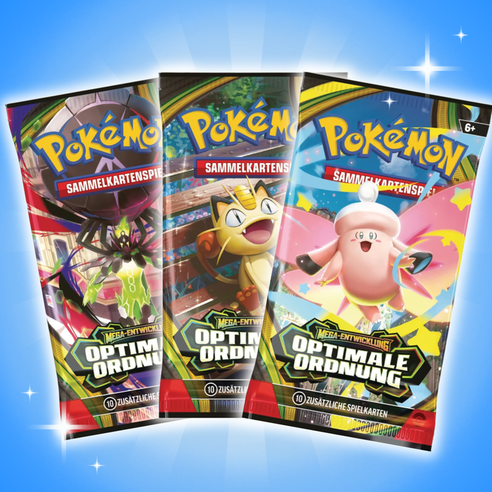 3x Pokémon Optimale Ordnung Booster | Deutsch | je 10 Karten